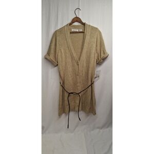 Liz Claiborne Women's Gold‎ Knit Short Sleeve Sweater Size L